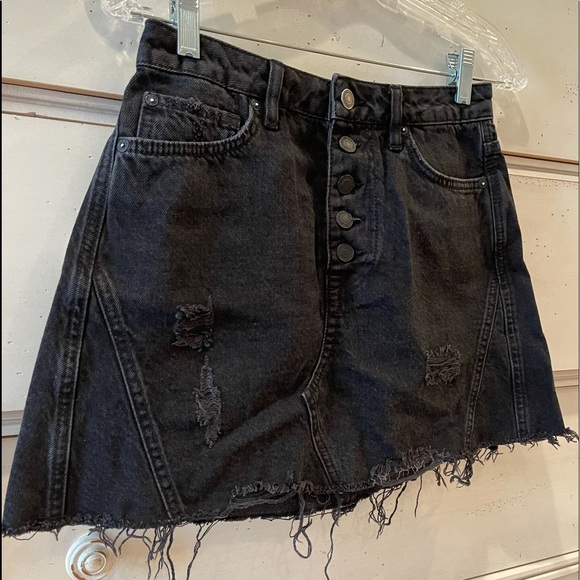 We The Free Black Denim Skirt - Picture 4 of 8